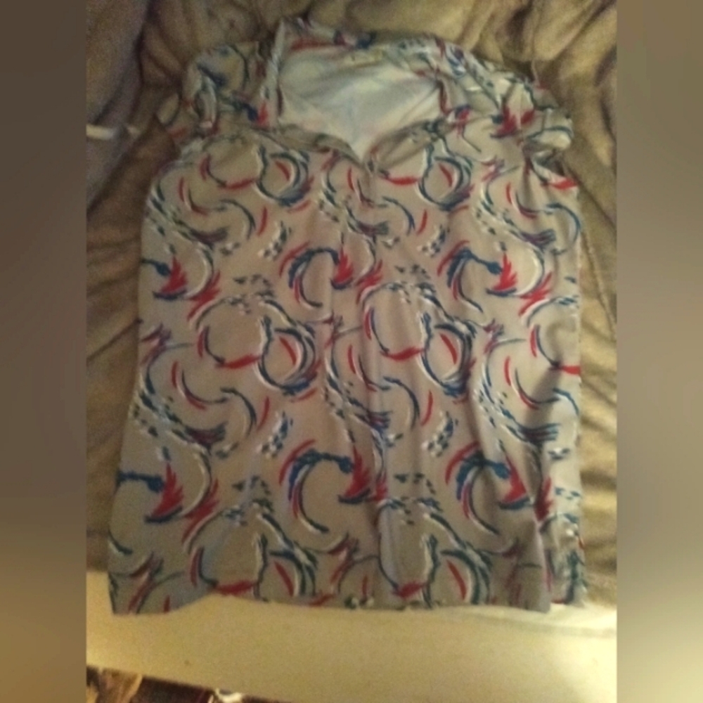 Abstract Patterned Shirt, Size Large